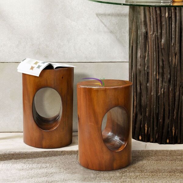 Stool Bulat Lubang