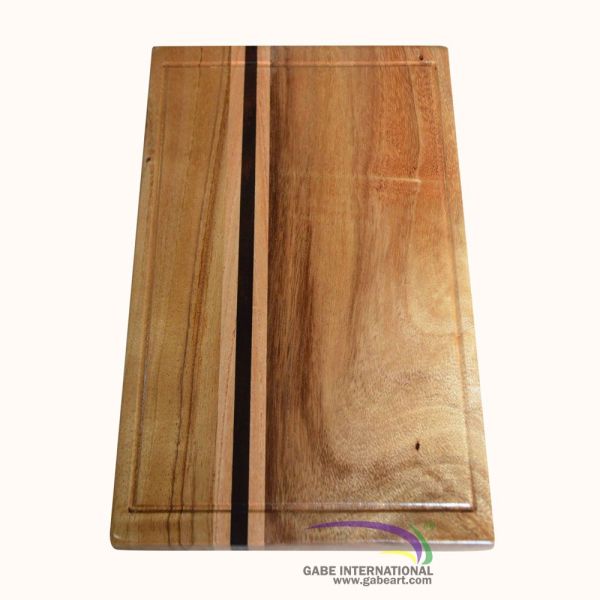 Stripe cutting board raintree vertical woodgrains