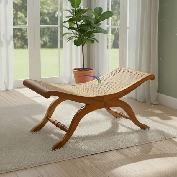 Sumba Curved Teak Footstool