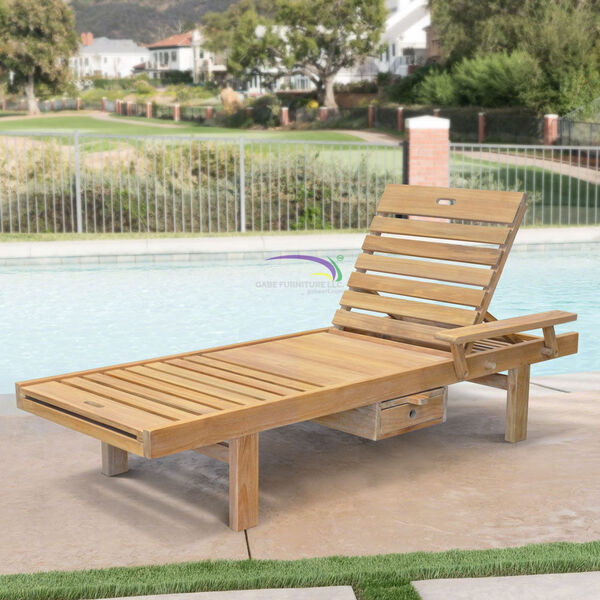 Sun Lounger Double Flip With Arm Left No Wheels
