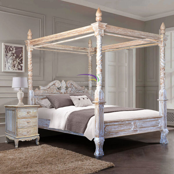 Teak Queen Anne Bed 151x201 Cm