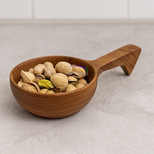 Teak Wood Litle Bowl With Handle
