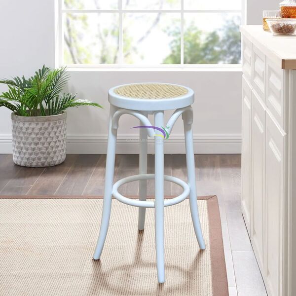 Tonet Barstool With Rattan Seater