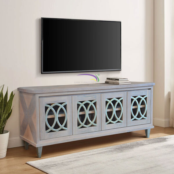 Celestia Carved Circle Tv Console