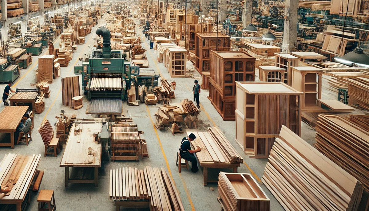 Wood furniture factory