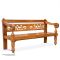 Teak bench Javanese carving accent