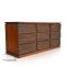 Teak wood chest of 9 drawers plain side detail