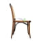 Cafe chair teak wood legs detail