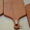 Solid wood basic cutting board handle detail