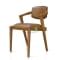 Wooden Chair Jo With Leather Terracota