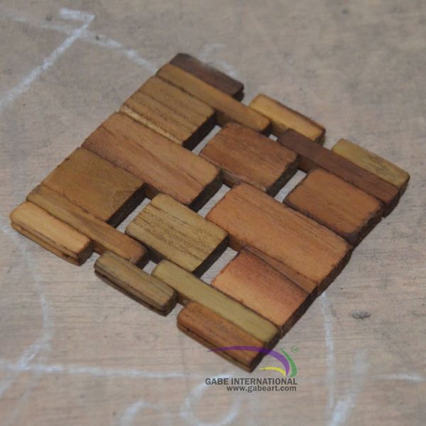Folding coaster teak wood top