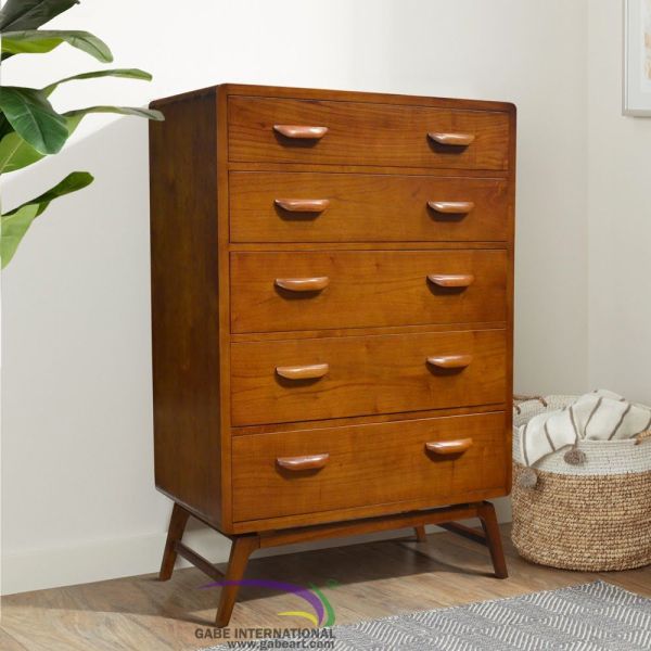Mid-Century Tango 5 - Teak Solid Wood Dresser